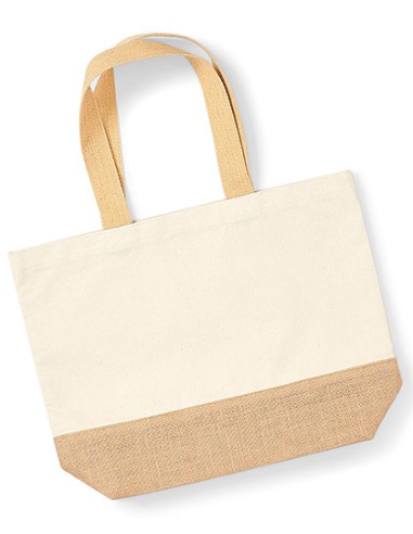 WES-W451-Jute Base Canvas Bag